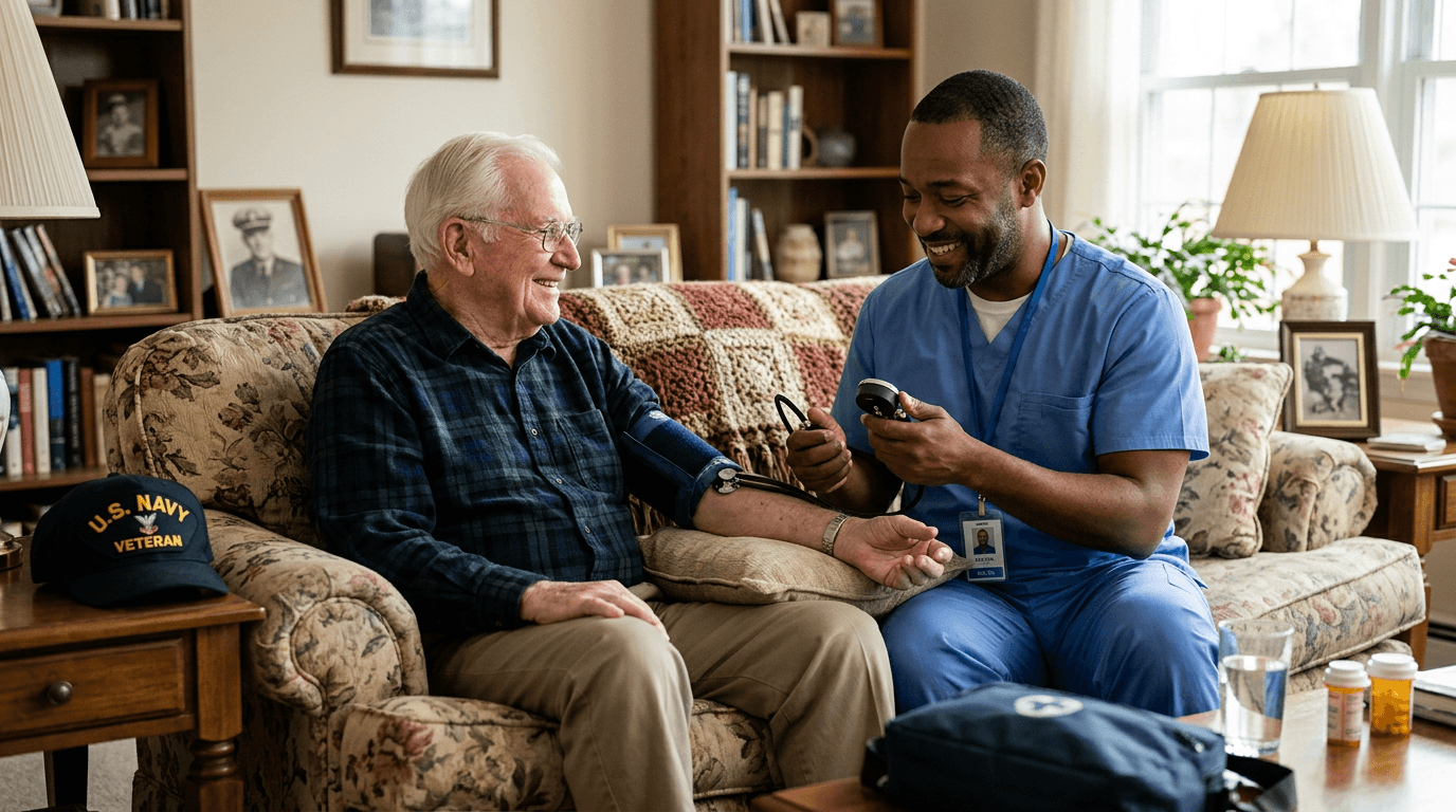 Clinician during a home visit consultation